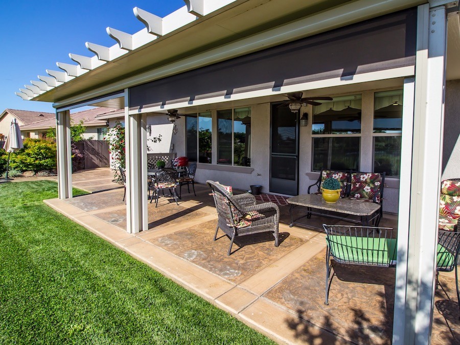 Outdoor patio with outdoor living area